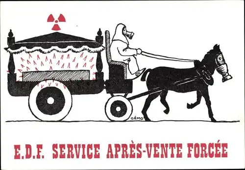 Künstler Ak Gemo, EDF Zwangs-Kundendienst