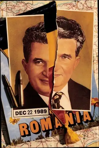 Künstler Ak Hooper, Bari, 22. Dezember 1989, Rumänien erwacht
