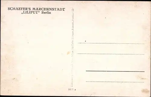 Ak Schaefer's Märchenstadt "Liliput", Berlin