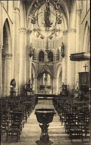 Ak Zoutleeuw Léau Flämisch Brabant, Hängendes Marienbild, Weihwasserbecken