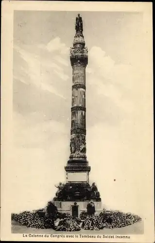 Ak Bruxelles Brüssel, Colonne du Congres, Tombeau du Soldat inconnu