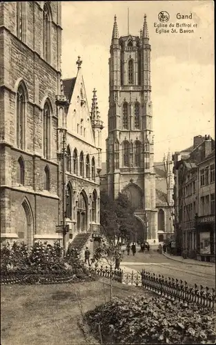 Ak Gand Gent Ostflandern, Eglise du Beffroi, Eglise St. Bavon