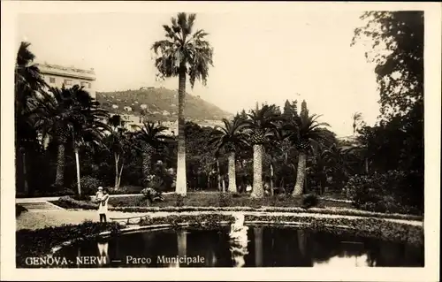 Ak Genova Genua Liguria, Parco Municipale
