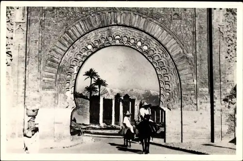 Ak Marrakesch Marokko, Bab Agnaou, Reiter