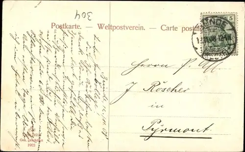 Ak Bünde in Westfalen, Postamt