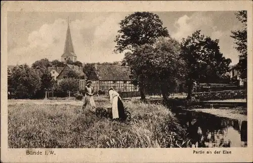 Ak Bünde in Westfalen, Partie an der Else