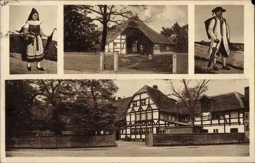 Ak Bortfeld Wendeburg Landkreis Peine, Gastwirtschaft Otto Paes, Trachten