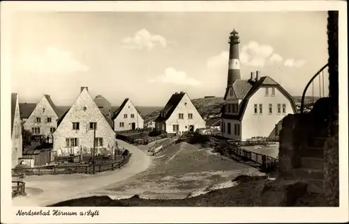 Ak Hörnum auf Sylt Nordfriesland, Teilansicht mit Leuchtturm