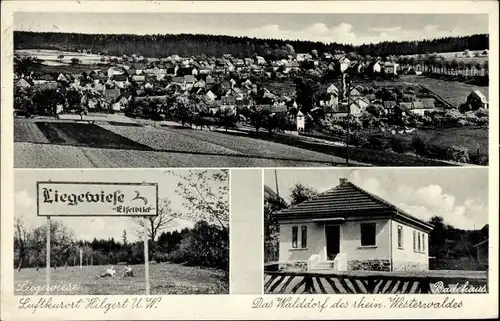 Ak Hilgert im Kannenbäckerland, Panorama, Liegewiese, Badehaus