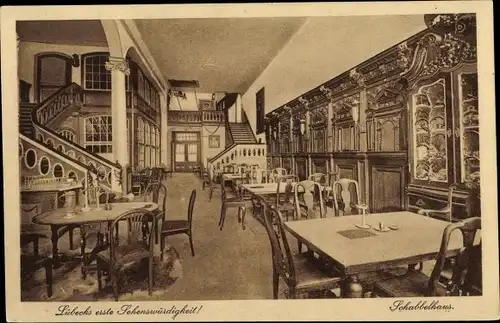 Ak Hansestadt Lübeck, Blick ins Schabbelhaus