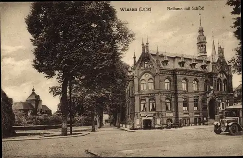 Ak Winsen an der Luhe, Rathaus mit Schloss