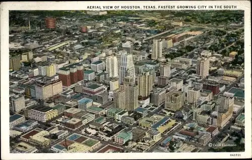 Ak Houston Texas USA, Luftaufnahme