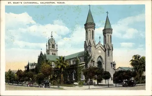 Ak Galveston Texas USA, St. Mary's Cathedral