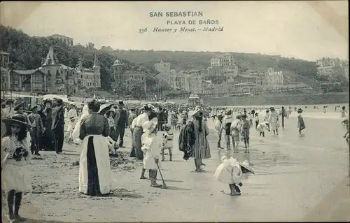 Ak Donostia San Sebastian Baskenland, Strand