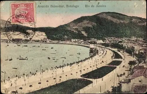 Ak Botafogo Rio de Janeiro Brasilien, Avenida Beira mar