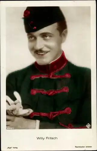 Ak Schauspieler Willy Fritsch, Portrait, Uniform