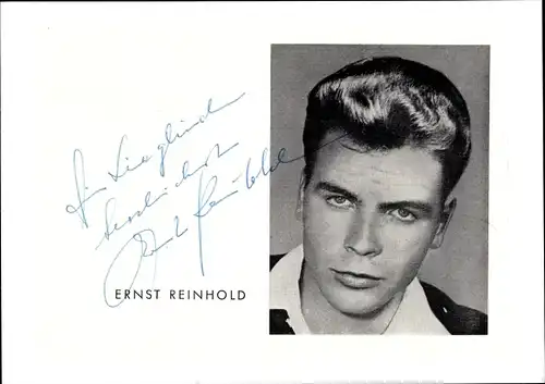 Autogrammkarte von Schauspieler Ernst Reinhold, Portrait