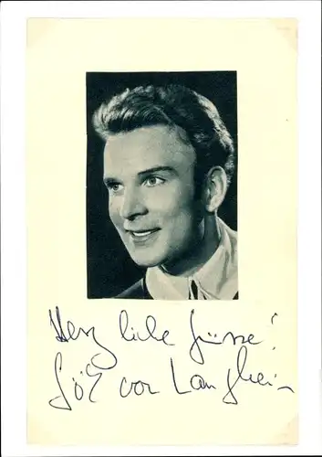 Autogrammkarte Schauspieler Götz von Langheim, Portrait