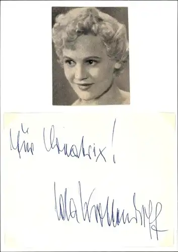 Autogrammkarte Schauspielerin Ida Krottendorf, Portrait