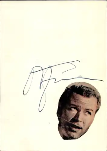 Autogrammkarte Schauspieler O. W. Fischer, Portrait