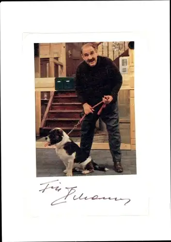 Autogrammkarte Schauspieler Fritz Eckhardt mit Hund