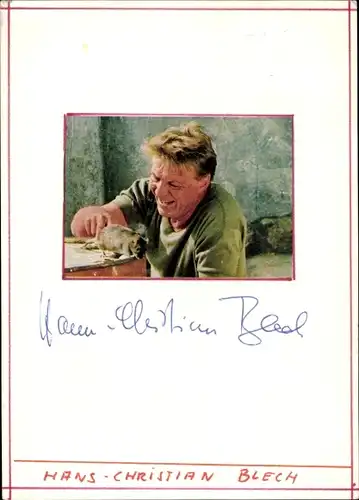 Autogrammkarte Schauspieler Hans Christian Blech, Portrait