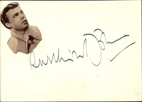 Autogrammkarte von Karlheinz Böhm, Portrait