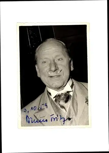 Autogrammkarte Foto Schauspieler Bruno Fritz, Portrait