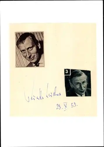 Autogrammkarte Schauspieler Günther Lüders, Portraits