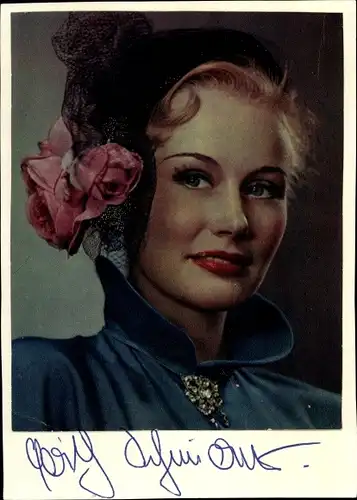 Autogrammkarte Schauspielerin Edith Lüders, Portrait