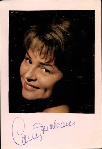 Foto Schauspielerin Conny Froebess, Portrait, Autogramm