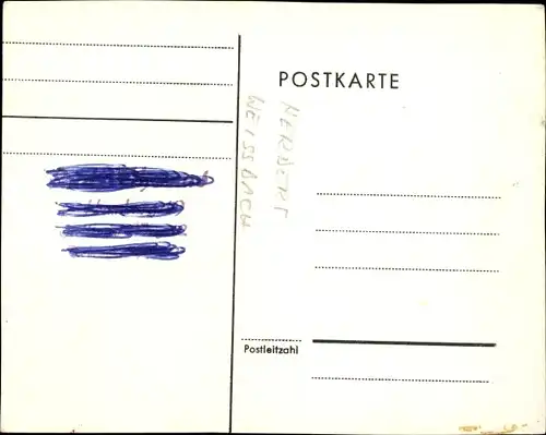 Sammelkarte Schauspieler Herbert Weissbach, Portrait, Autogramm