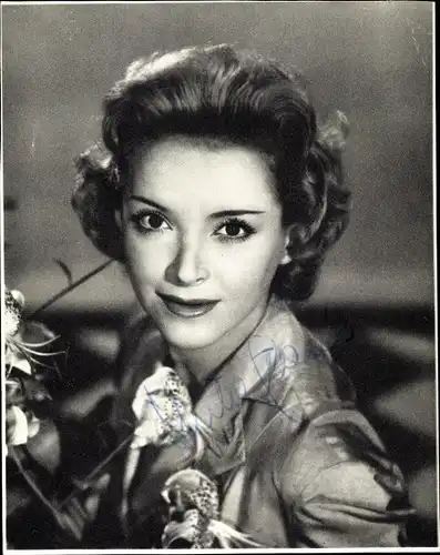 Autogrammkarte Schauspielerin Hertha Staal, Portrait, Reklame f. LUX Leuchtmittel