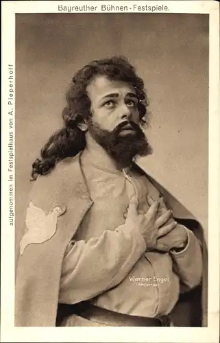 Ak Schauspieler Werner Engel, Portrait, Bayreuther Bühnen Festspiele, Taube