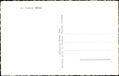 Ak Dirigent Roberto Benzi, Frühe Jahre, Harcourt Paris 262