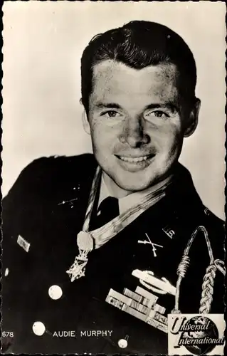 Ak Schauspieler Audie Murphy, Portrait, Uniform