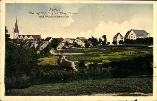 Ak Herford in Westfalen, Stift-Berg, Königliches Seminar, Präparandenanstalt