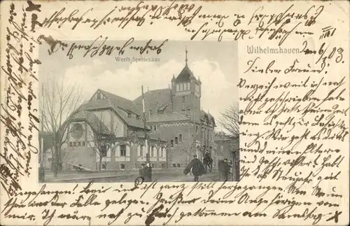 Präge Passepartout Ak Wilhelmshaven an der Nordsee, Werft-Speisehaus