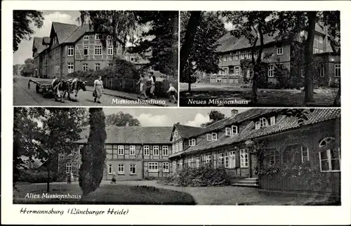 Ak Hermannsburg Südheide in der Lüneburger Heide, Altes Missionshaus, Missionshandlung