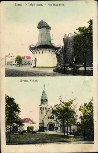Ak Königsborn Unna im Ruhrgebiet, Friedrichborn, evangelische Kirche