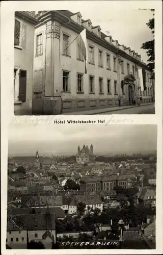 Ak Speyer am Rhein, Hotel Wittelsbacher Hof, Panorama