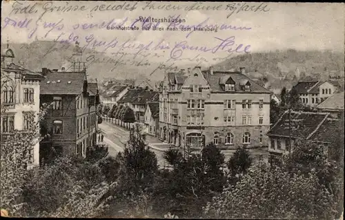 Ak Waltershausen Thüringen, Bahnhofstraße mit Blick nach dem Inselsberg