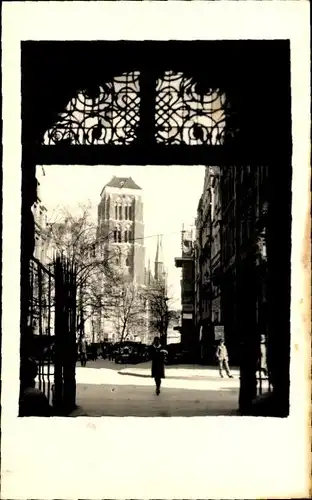 Foto Ak Gdańsk Danzig, Marienkirche, Durchblick