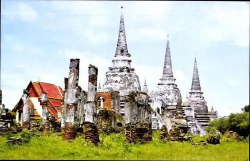 11 alte Ak Thailand, diverse Ansichten