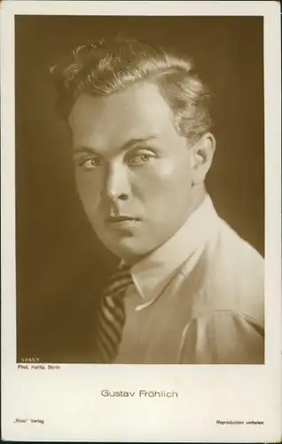 Ak Schauspieler Gustav Fröhlich, Portrait, Krawatte, Ross Verlag 5065 1