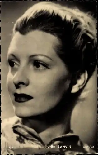 Ak Schauspielerin Lisette Lanvin, Portrait