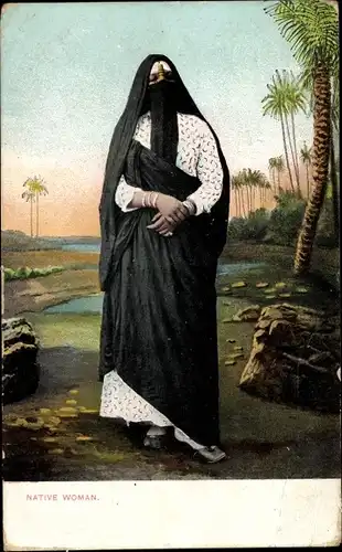 Ak Maghreb, Verschleierte Frau