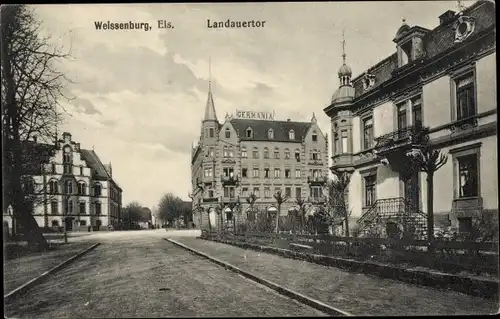 Ak Wissembourg Weißenburg Elsass Bas Rhin, Landauer Tor, Germania