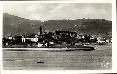 Ak Hendaye Pyrénées-Atlantiques, Vue generale de Fontarabie