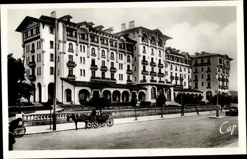 Ak Hendaye Pyrénées-Atlantiques, Hotel Eskualduna, Kutsche